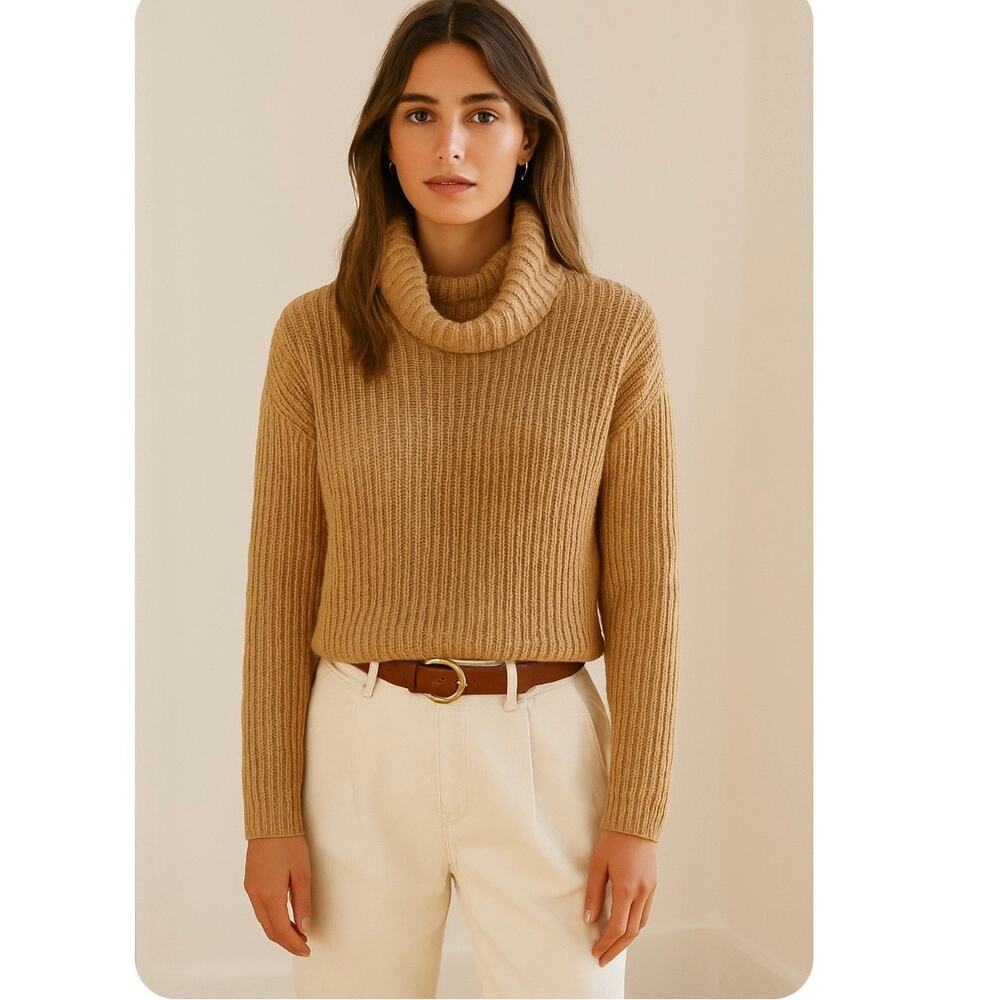 One Grey Day Cotton and Cashmere Cowl Neck Sweater - Picture 8 of 9